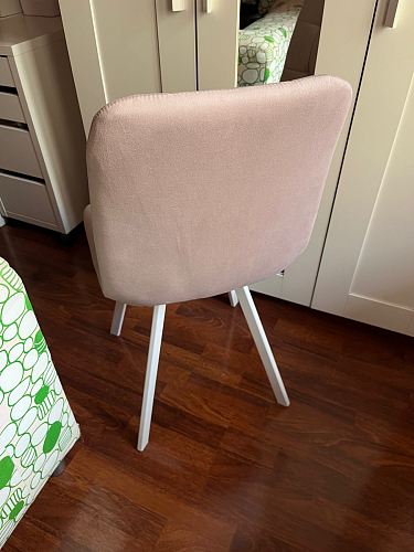 Стул на металлокаркасе Чилли синяя ткань / белый фото покупателя 236