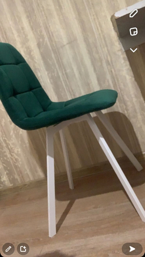 Стул на металлокаркасе Чилли черный / зеленый фото покупателя 1084