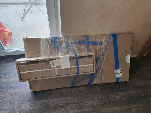 Стол Тринити Лофт 120 32 мм дуб галифакс табако / черный матовый фото покупателя 322