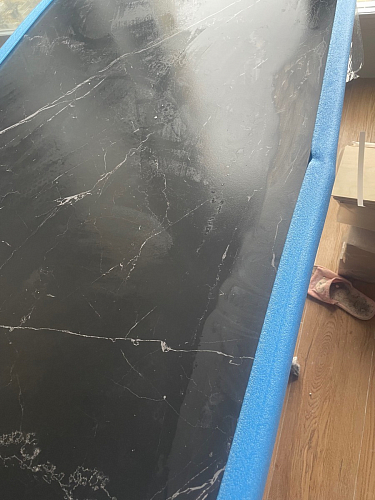 Керамический стол Вилли 140(200)х80 серый мрамор larka grey / черный фото покупателя 75