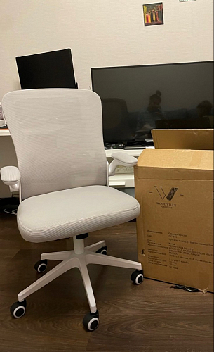 Компьютерное кресло Konfi light gray / blue / white фото покупателя 68