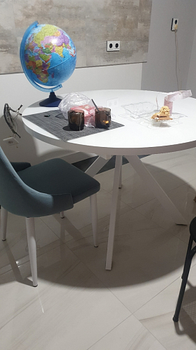 Стул на металлокаркасе Kora white / gray фото покупателя 475