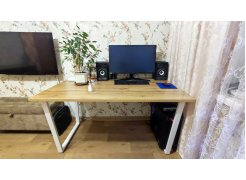 Стол Лота Лофт 140 25 мм черный матовый / дуб вотан фото покупателя 852