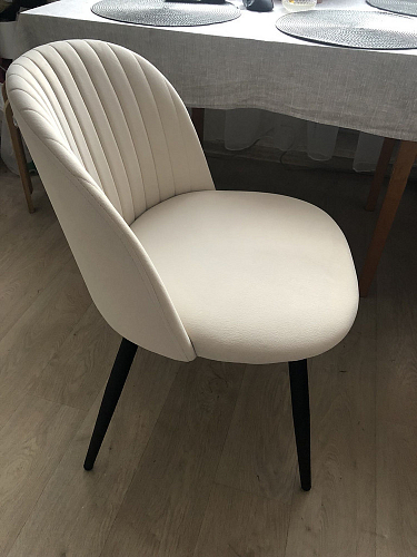 Стул на металлокаркасе Gabi 1 light blue / black / gold фото покупателя 869