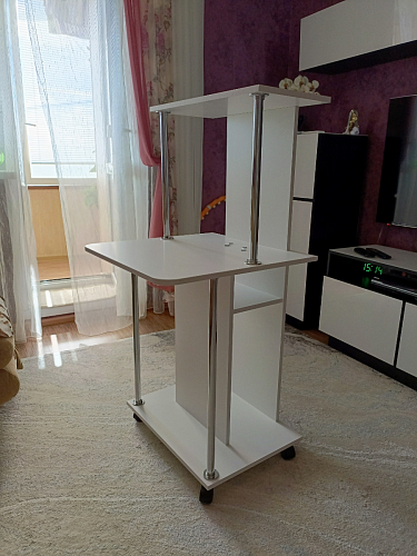 Компьютерный стол КСТ-12 белый  - Уцененный экземпляр фото покупателя 4