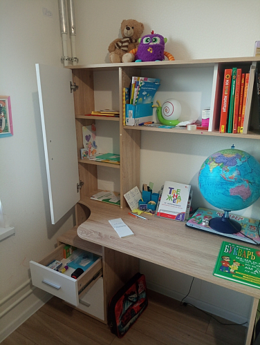 Стол компьютерный КСТ-16 бетон / белый фото покупателя 104