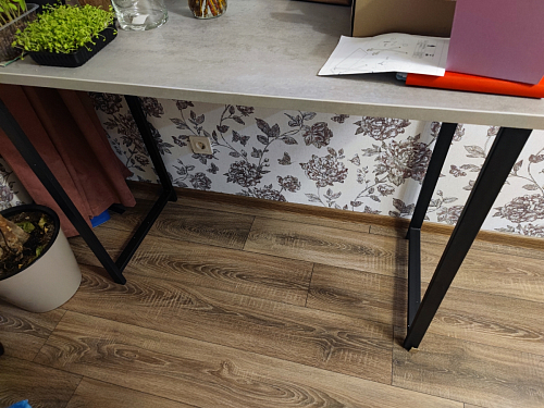 Барная стойка Дилан Лофт 120х40х98 дуб делано темный фото покупателя 69