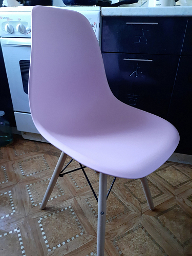 Пластиковый стул Eames PC-015 серо-голубой / дерево фото покупателя 196
