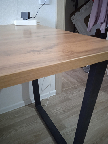 Деревянный стол Лота Лофт 140х80 черный матовый / бетон светлый фото покупателя 676