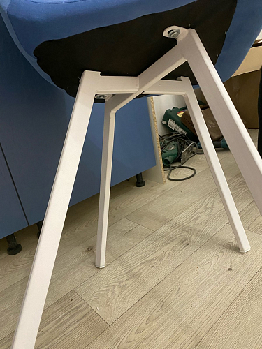 Стул на металлокаркасе Чилли бежевый / белый каркас фото покупателя 1458