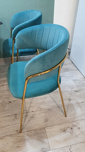 Стул на металлокаркасе Kamelia темно-серый / золотой фото покупателя 14