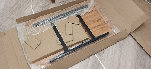 Деревянный стол Лота Лофт 140х80 черный матовый / бетон светлый фото покупателя 1000