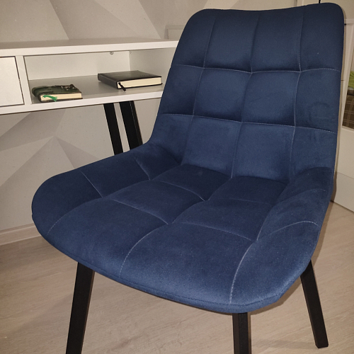 Стул на металлокаркасе Челси велюр коричневый / черный каркас фото покупателя 127