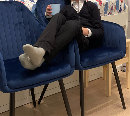 Стул на металлокаркасе Slam dark beige фото покупателя 57