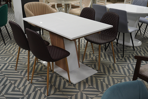 Стул на металлокаркасе Capri blue / white из шоурума 3