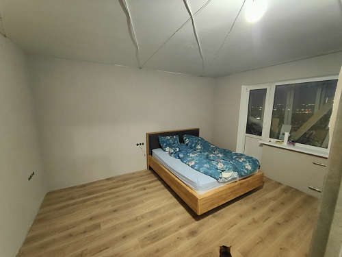 Двуспальная кровать Клауд 160х200 парящая дуб крафт золотой / антрацит фото покупателя 94