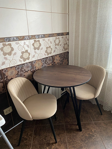 Стул на металлокаркасе Gabi dark beige / black / silver фото покупателя 722