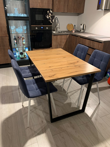 Деревянный стол Лота Лофт 120x75 дуб крафт табачный / черный матовый фото покупателя 76