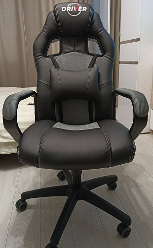 Компьютерное кресло Driver/Драйвер кожзам черный / серый фото покупателя 66