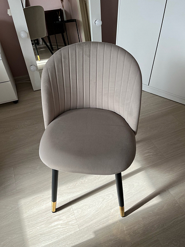 Стул на металлокаркасе Gabi 1 light blue / black / gold фото покупателя 455