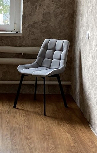 Стул на металлокаркасе Челси велюр коричневый / черный каркас фото покупателя 55