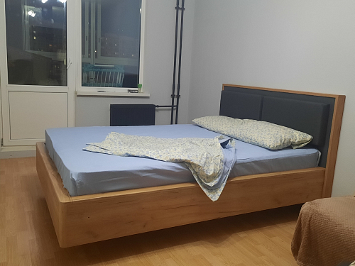 Двуспальная кровать Клауд 160х200 парящая дуб крафт золотой / антрацит фото покупателя 544