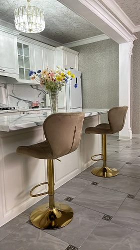 Барный стул Porch dark beige / chrome фото покупателя 32