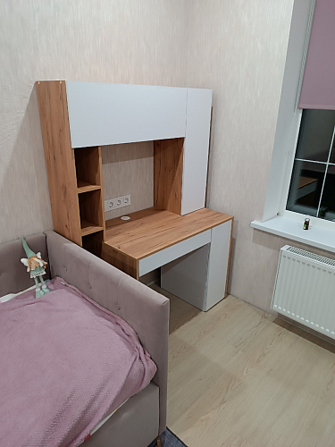 Письменный стол Комфорт 12.71 дуб золотой craft / белая аляска  - Уцененный экземпляр фото покупателя 72