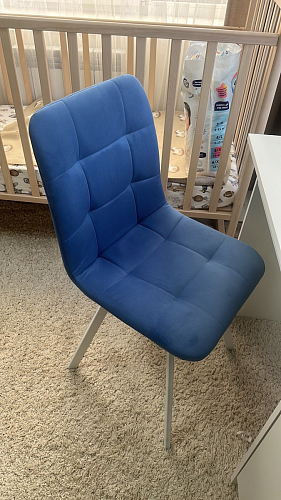 Стул на металлокаркасе Чилли К черный / зеленый фото покупателя 259