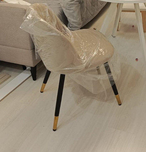 Стул на металлокаркасе Gabi dark beige / black / silver фото покупателя 605