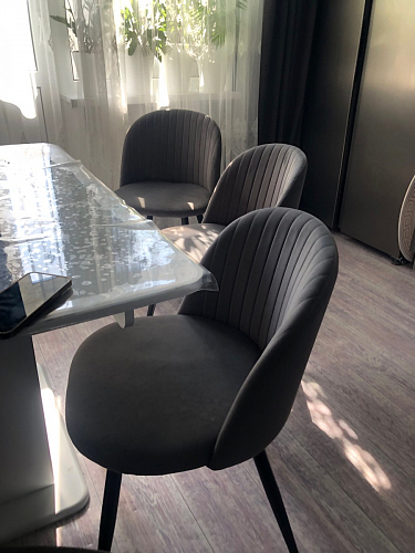 Стул на металлокаркасе Gabi latte / gold / black фото покупателя 620