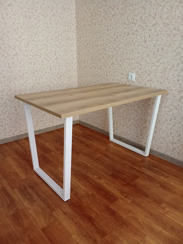 Деревянный стол Барон О 160 х 90 белая пленка шагрень / черный фото покупателя 67