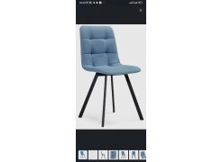 Стул на металлокаркасе Чилли синяя ткань / белый фото покупателя 53