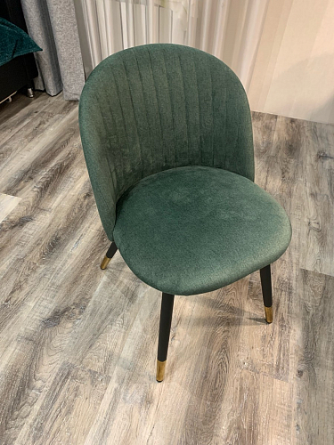 Стул на металлокаркасе Gabi dark beige / black / silver фото покупателя 947