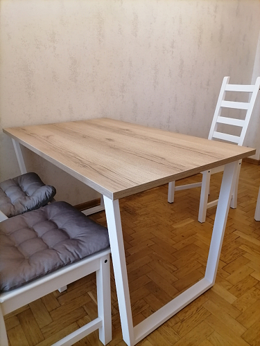 Деревянный стол Барон О 200 х 90 белая пленка шагрень / белый фото покупателя 82