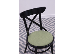 Деревянный стул Климмен рогожка sheriock 653 / эмаль ral 9005 из шоурума 1