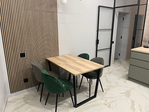 Деревянный стол Лота Лофт 120х75 белый матовый / дуб крафт золотой фото покупателя 503