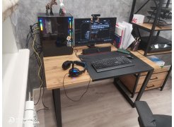 Стол Лота Лофт 140 25 мм юта / белый матовый фото покупателя 62