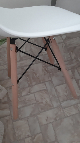 Пластиковый стул Eames PC-015 серо-голубой / дерево фото покупателя 355