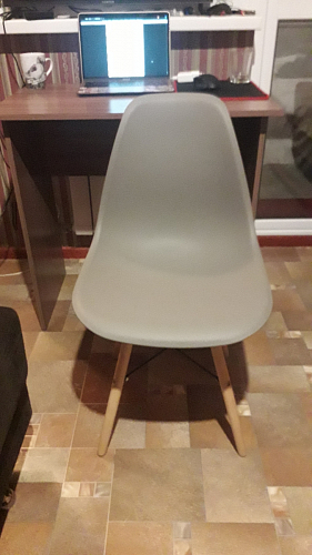 Пластиковый стул Eames PC-015 серо-голубой / дерево фото покупателя 79