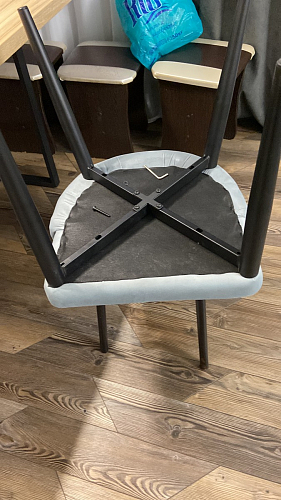 Стул на металлокаркасе Kora light purple / black фото покупателя 313