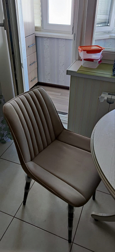 Стул на металлокаркасе Седа К латте / черный фото покупателя 17