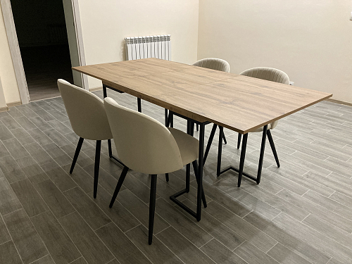 Стул на металлокаркасе Gabi 1 beige / black фото покупателя 872