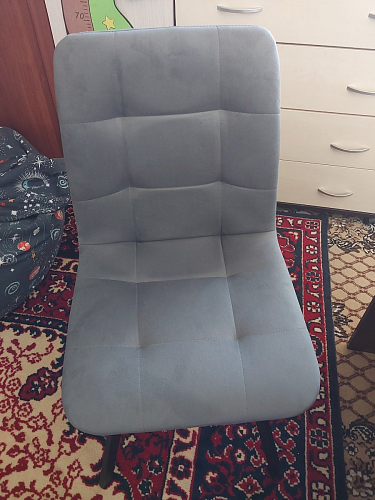 Стул на металлокаркасе Чилли синяя ткань / белый фото покупателя 623