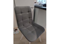 Стул на металлокаркасе Чилли синяя ткань / белый фото покупателя 89