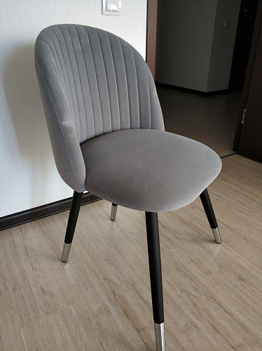 Стул на металлокаркасе Gabi 1 light purple / black / gold фото покупателя 231