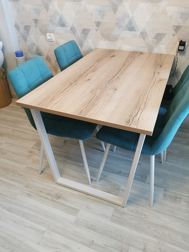 Деревянный стол Лота Лофт 140х80 черный матовый / бетон светлый фото покупателя 897