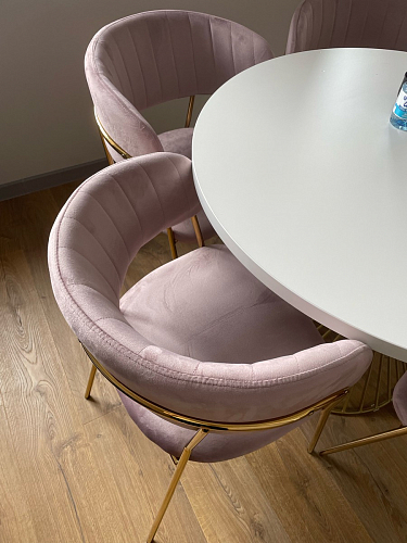 Стул на металлокаркасе Kamelia green / gold фото покупателя 75