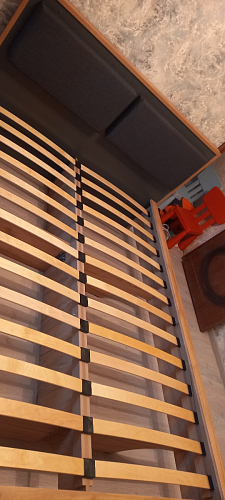 Двуспальная кровать Клауд 160х200 парящая дуб крафт золотой / антрацит фото покупателя 247