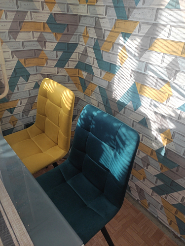 Стул на металлокаркасе Чилли бирюзовый / черный фото покупателя 933